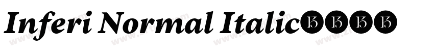 Inferi Normal Italic字体转换